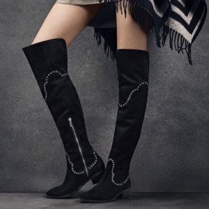 Frye Studded OTK boots